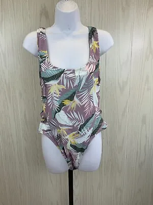 Volcom Don't Leaf One-Piece Swimsuit Women's Size XL Purple NEW MSRP $85 • $19.99