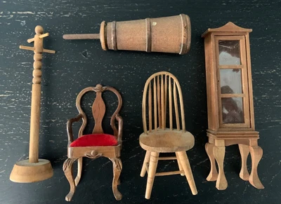 $14 • Buy Wonderful Collection Of 5 Vintage Dollhouse Furniture