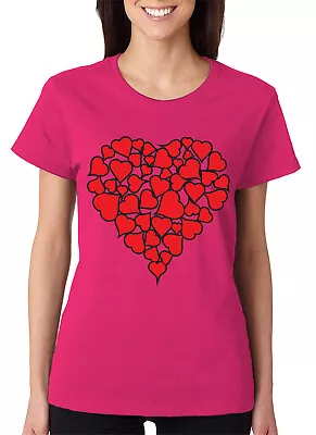 $9.95 • Buy Heart Of Hearts Valentines Day Love Holiday Romantic  Women's T-Shirt