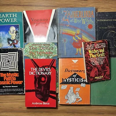 Occult Mysticism Magic Astrology Devil Witch Voodoo Cosmic Book Lot Of 10 • $44.66
