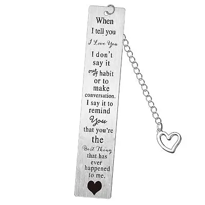I Love You Gifts Bookmark For Husband Wife Anniversary Present For Boyfriend • $11.33