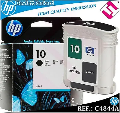 $94.52 • Buy Ink Black 10 Original Printers HP Cartridge Black Hewlett Packard C4844A