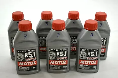 7 Pack Motul 1/2 L Brake Fluid Cleaner DOT 5.1 500ml 1.05 Pint Non Silicone Base • $56.74