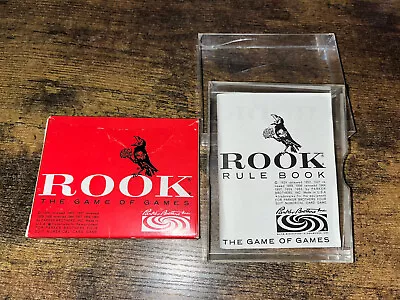 Vintage Rook Card Game Parker Brothers 1963 In Hard Plastic Case + Instructions • $14.95