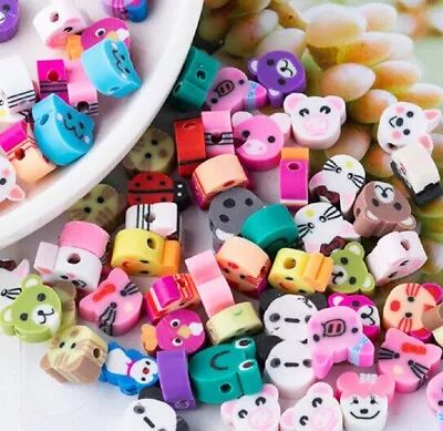 £5.99 • Buy Various Animal Polymer Clay Charms Beads DIY Bracelet Necklace Jewellery Making