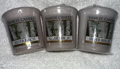 $11.99 • Buy YANKEE CANDLE SET OF 3- Silver Birch HARD TO FIND