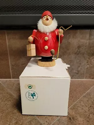 CHRISTMAS SANTA CLAUS INCENSE SMOKER ERZGEBIRGISCHE VOLKSKUNST VINTAGE 1960s BOX • $69.99