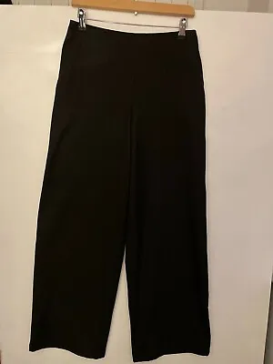 £40 • Buy OSKA Black Fine Pinstripe Straight Wide Lagenlook Trousers Sz 2 Regular 10/12