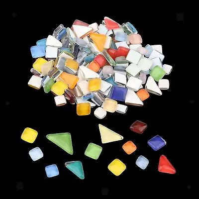 110pcs Mixed Color Glass Mosaic Tiles Irregular Crystal • £9.65