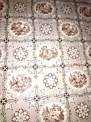 £49.15 • Buy VTG 1940's 1950's  WALLPAPER Block Print French Country 16' L X 20.5 W