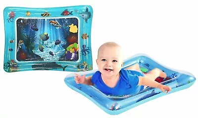 $12.99 • Buy Inflatable Baby Water Play Mat Tummy Time Mat Sensory Toy/66*50*6.5cm/Blue
