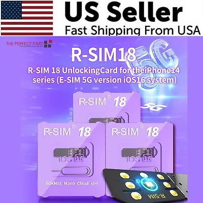 R-SIM18 RSIM 18 Nano Unlock Card For IPhone 14 Plus 13 12 11 Pro Max X XR IOS 16 • $8.89