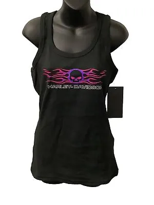 Harley Davidson Women's Willie G. Skull Tank Top Black 99034-24DW • $32