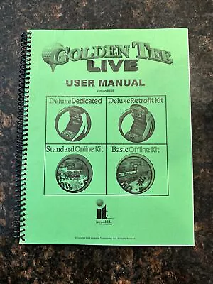 $18.99 • Buy Vtg Golden Tee Live User Manual Arcade Game Manual Deluxe Retrofit Online Kit