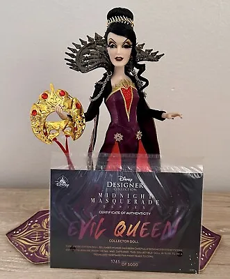 Disney Limited Edition Doll 12” Masquerade Villains Evil Queen With COA - No Box • $150