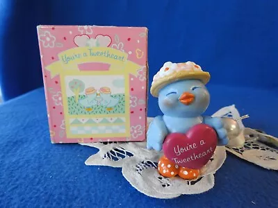 Vintage Avon 1989 Blue Bird You're A Tweetheart Valentine Message Figurine  New • $6.95