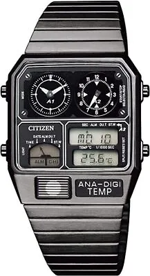 CITIZEN ANA-DIGI TEMP JG2105-93E Black Analog Digital Men Wrist Watch Quartz • $431.64