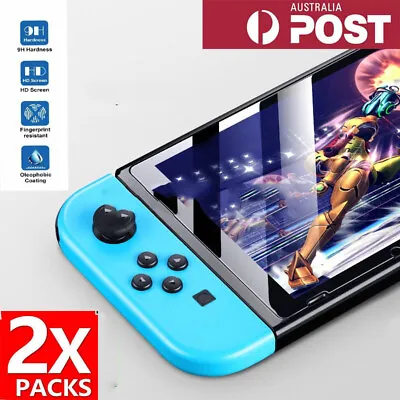$6.89 • Buy 2x Tempered Glass Screen Protector For Nintendo Switch/Switch Lite/Switch Oled