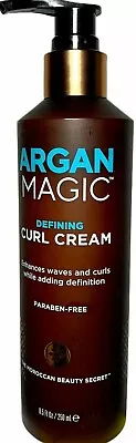 Argan Magic Defining Curl Cream 8.5 Oz Enhances Waves Adding Definition New • $16.88