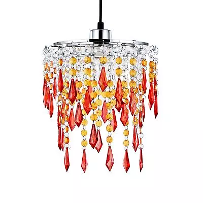 Modern Chandelier Ceiling Light Shade Crystal Droplet Pendant Lampshade • £10.99