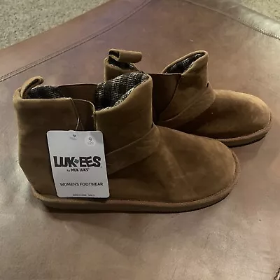 LUKEES By MUK LUKS Size 9 Women’s Boots Camel Color Harleen Water Resistant NEW • $14.99