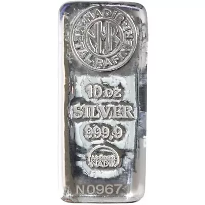 10 Oz. Nadir Metal Rafineri Refinery Silver Bar - 999.9 Fine • $400