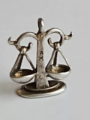 Sterling Silver 925 Gold-Weighing Scale Charm NICE DETAIL! VINTAGE! • $15.99