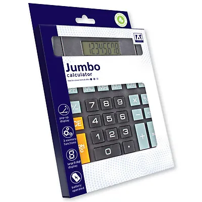 £4.16 • Buy Jumbo Sized Calculator With Pop Up Display Large Button Maths School Homework
