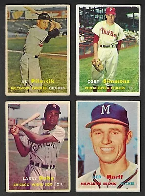 1957 Topps Baseball:    OFF GRADE   Choose Your Card (#4 - #403) • $42.95