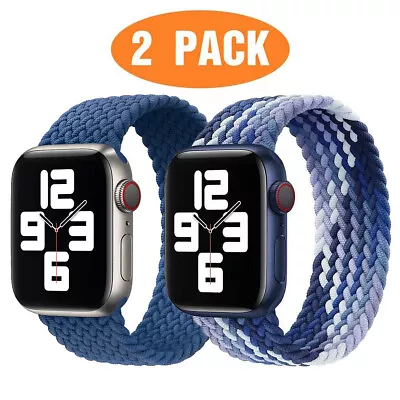 $9.99 • Buy For Apple Watch Braided Solo Loop Band Strap 38 45 44mm IWatch Series 7 6 5 4 SE