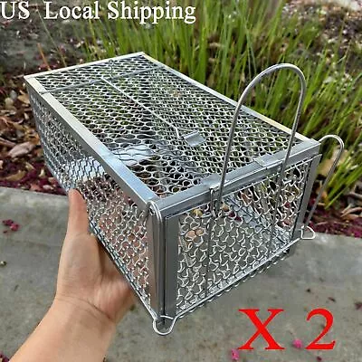 2pcs Live Humane Cage Trap For Squirrel Chipmunk Rat Mice Rodent Animal Catcher • $21.59