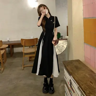 Women Cheongsam Dress Gothnic Punk Mesh Splicing Midi Qipao Retro Cocktail • $33.67