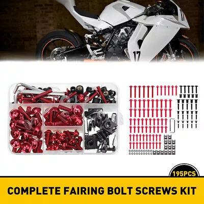 RED Complete Fairing Bolt Kit Body Screws Fit For Kawasaki Ninja ZX6R EX250 250R • $20.99