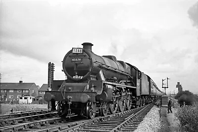 Railway Steam Negative Jubilee 45579 Farrington Junction 5/10/63 + Copyright • £4.75