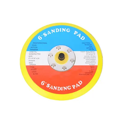 New 6  Hook And Loop SANDING PAD With 24 Threads Fits For DA SANDER PALM D/A • $5.39