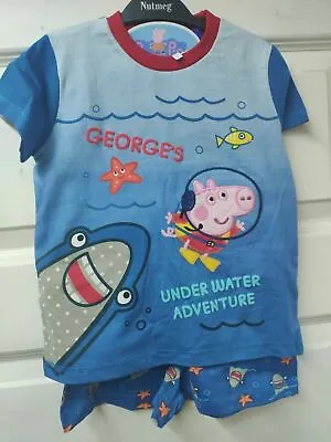 £7.99 • Buy Boys Pyjamas Peppa Pig George's Under Water Adventure Shorts Pyjama 1-1.5 Years