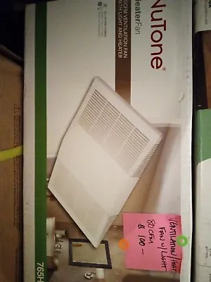 NuTone 765H80L 80 CFM Ceiling Bathroom Exhaust Fan With Light And 1300W Heater • $110