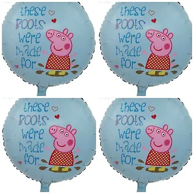£4.19 • Buy Peppa Pig George 4 X Balloons Cartoon Helium Party Birthday Favours Disney F