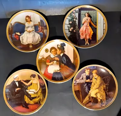 Knowles Rediscovered Women Norman Rockwell Ceramic Collector Plates SET Of 5 • $44.99