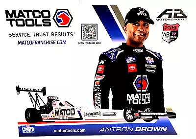 2022 Antron Brown Matco Tools Ab Motorsports Top Fuel Nhra Drag Racing Postcard • $2