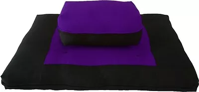 Zafu Zabuton Meditation Cushion Set Yoga Exercise Relaxing Purple/Black • $82