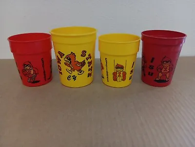 Vintage Iowa State Cyclones Set Of 4 Plastic Cups • $8.97