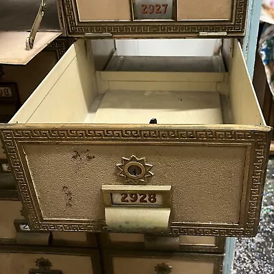 Vtg 1967 Brass US Post Office PO Mail Box Drawer Door Large (SINGLE SALE) • $50