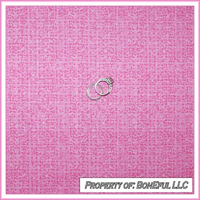 BonEful Fabric FQ Cotton Quilt PINK Princess Girl Blender Tweed Small Cottage US • $5.07