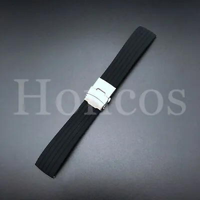 20 MM Color Silicone Rubber Watch Band Strap Deployment Clasp Replacement USA • $13.59