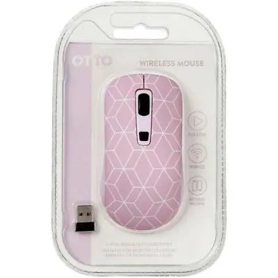 $12 • Buy Otto 2.4g Wireless Mouse Pink For Desktop Or Laptop Left And Right Hand User