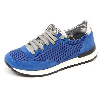 D2846 Sneaker Donna P448 ALABAMA Tissue Blue Shoe Woman • $225.28