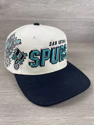 Vintage Rare San Antonio Spurs Sports Specialties NBA Shadow Spur Snapback Hat • $199.99