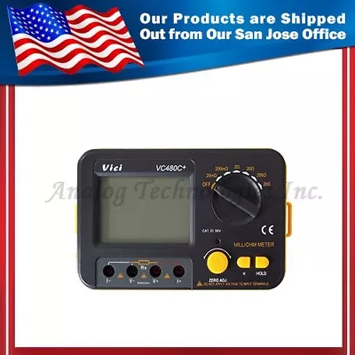 VC480C+ 3 1/2 Digital Milli-ohm Meter Multimeter W/ External Power Cord USA • $91.99