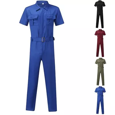 Reliable Mens Mechanic Jumpsuit With Adjustable Waist Belt Perfect Fit • $56.73